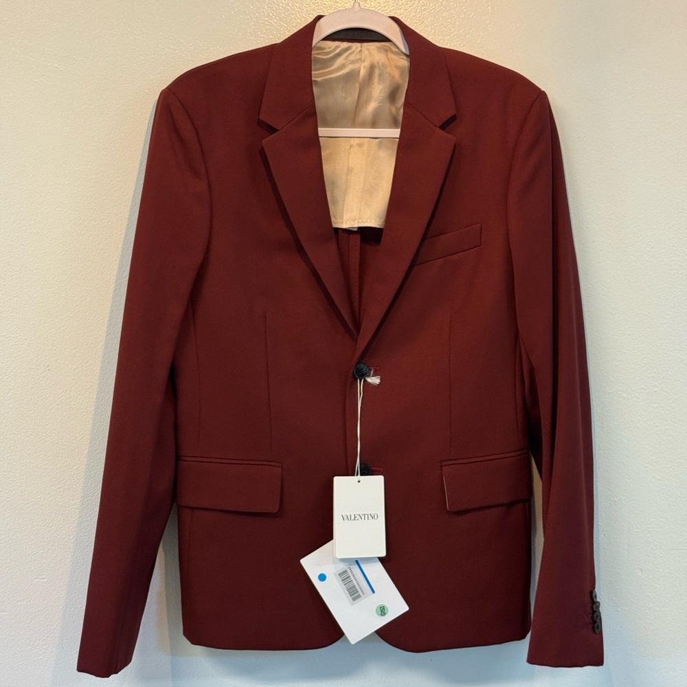 36 R Valentino Garavani Burgundy Blazer (runs touch shorter)